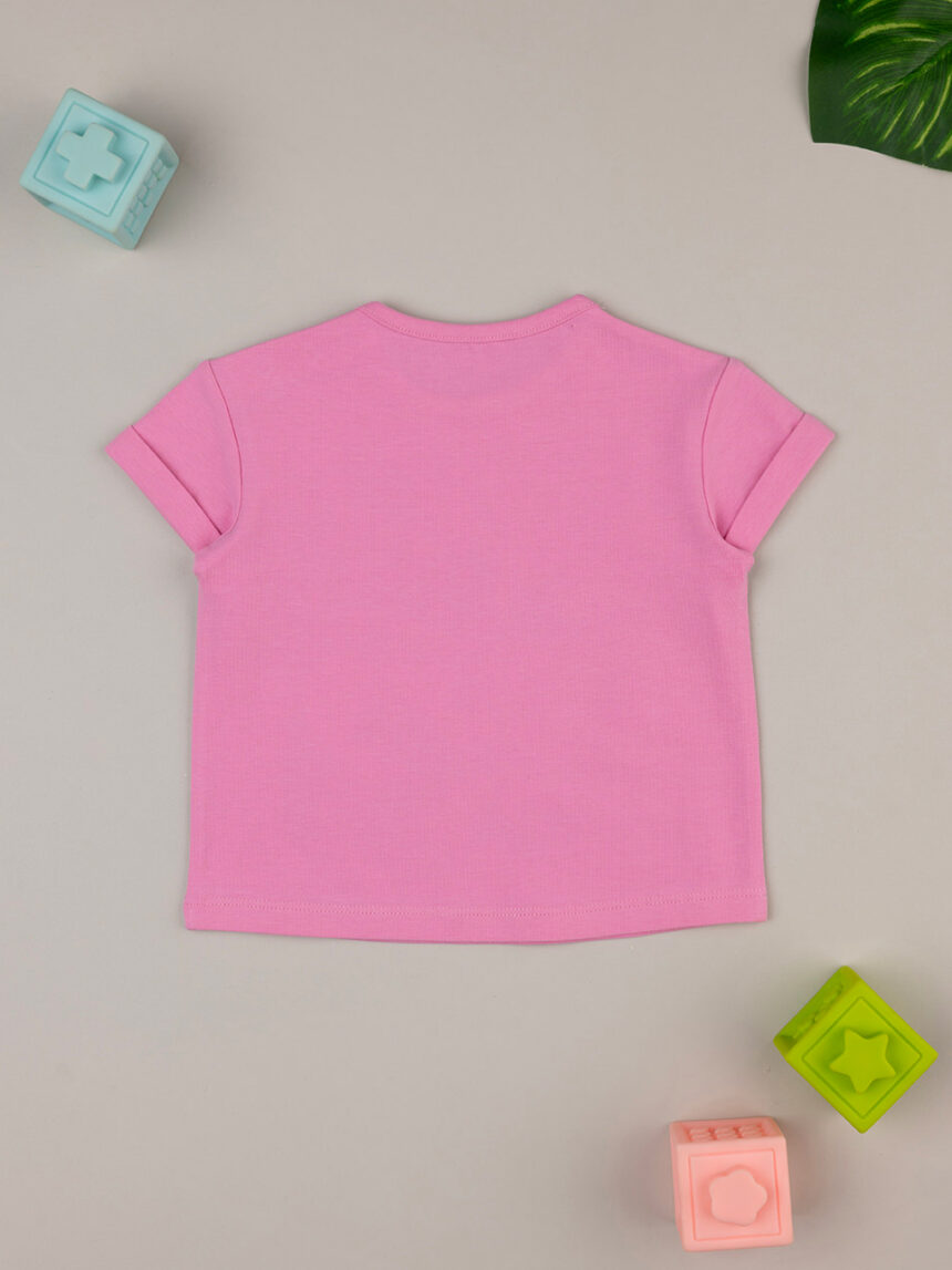 Camiseta baby rosa "stitch" - Prénatal
