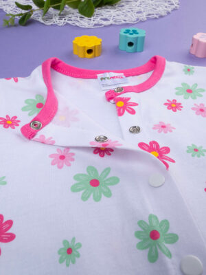 Pijama de punto de flores para niña - Prénatal