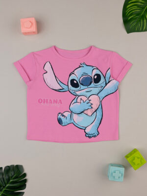 Camiseta nina rosa "stitch - Prénatal