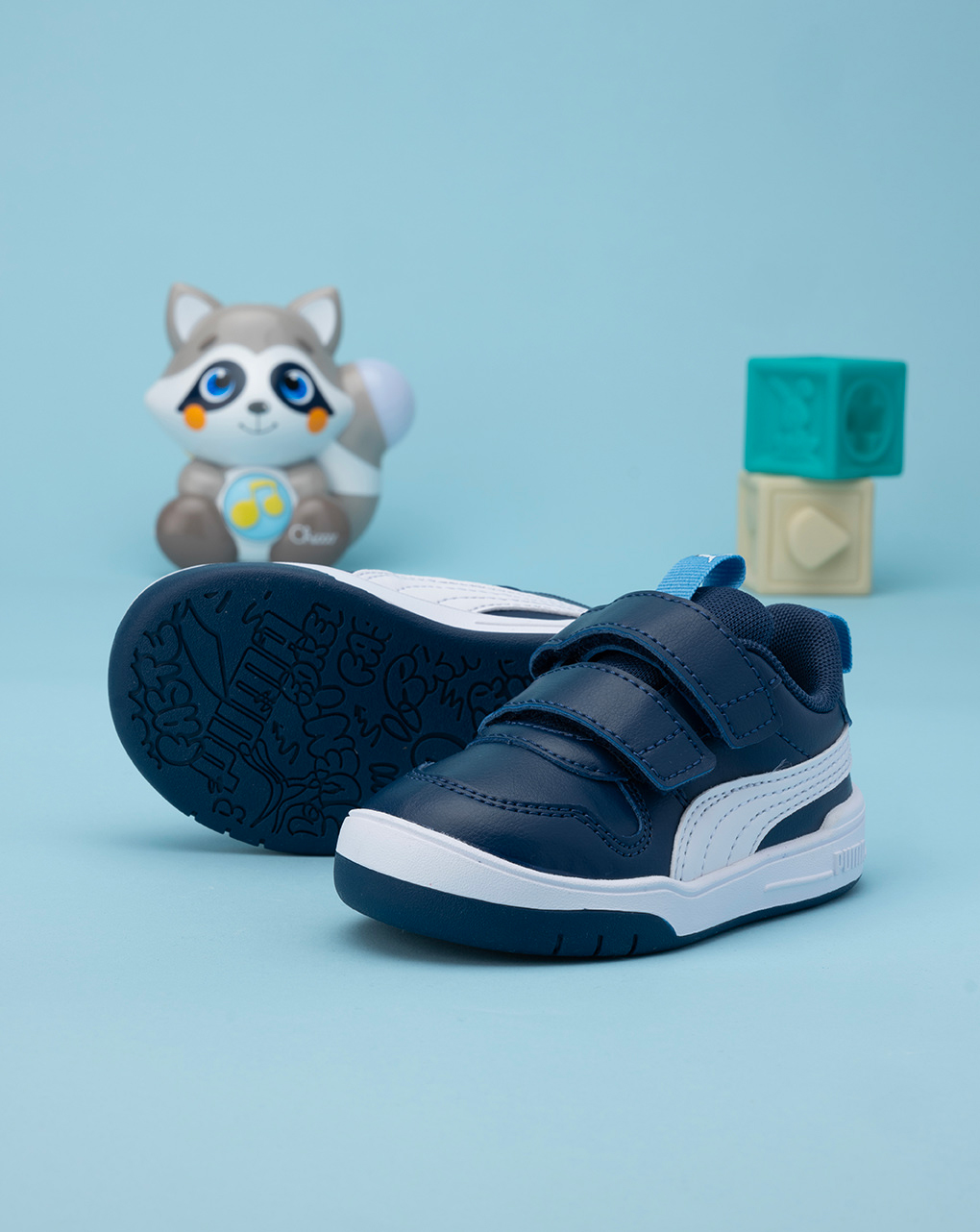 Zapatillas puma azul bebé con tiras - Puma