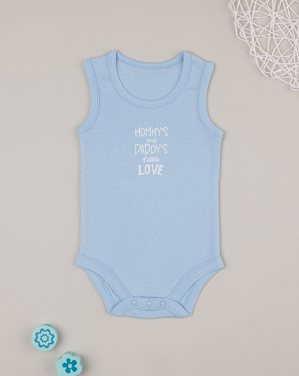 Body azul bebé con estampado - Prénatal