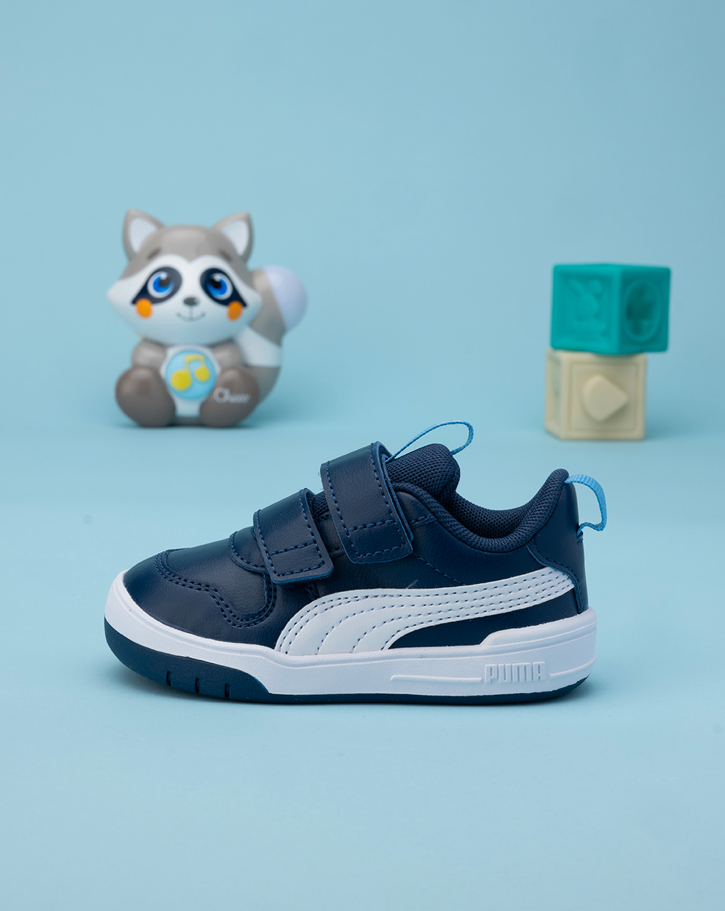 Zapatillas puma azul bebé con tiras - Puma