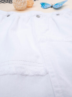 Falda de niña blanca demin - Prénatal