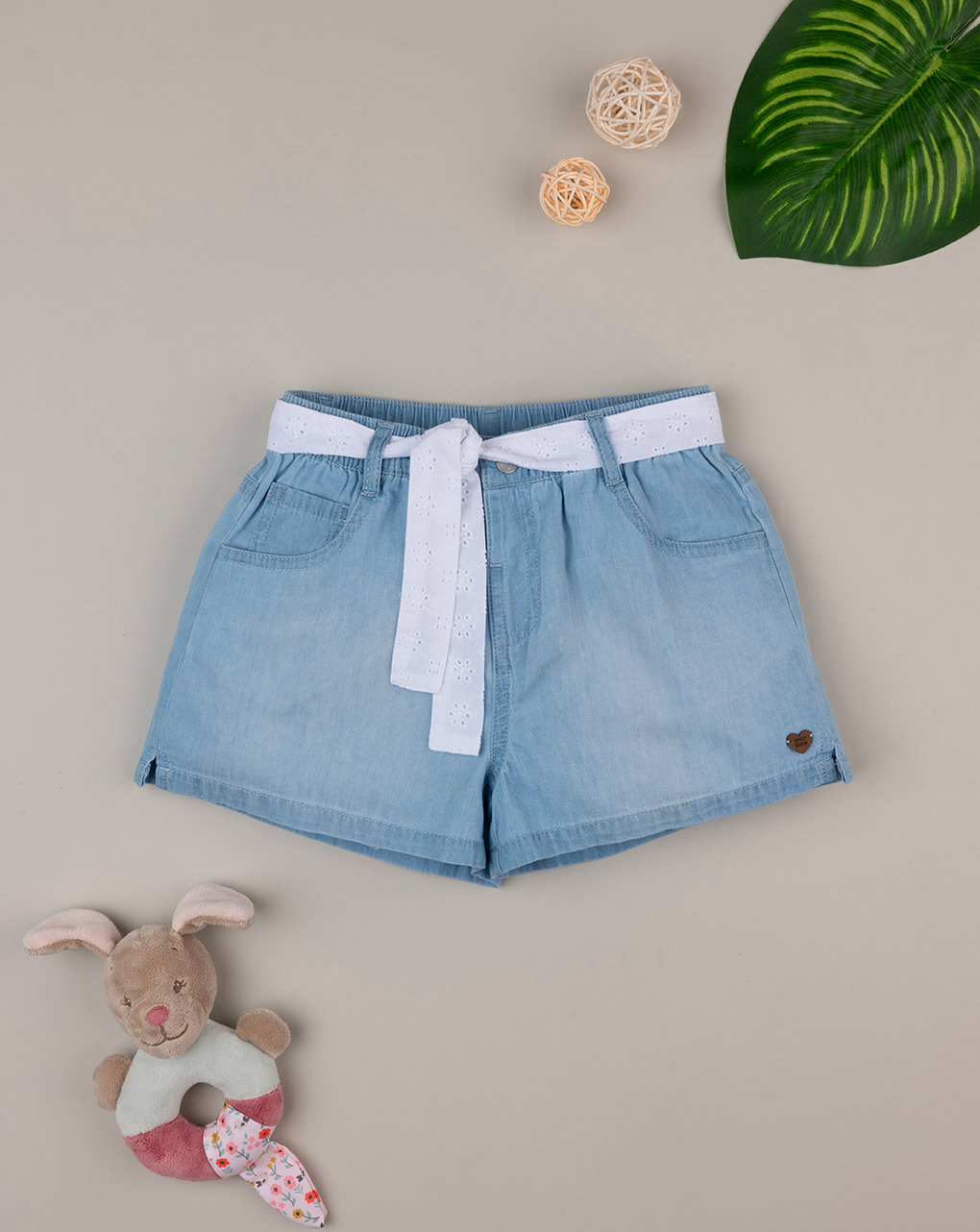 Pantalones cortos chambray para niñas - Prénatal
