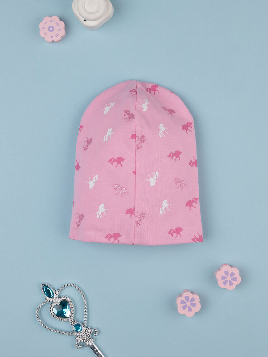 Gorra rosa "unicornios" de niña - Prénatal