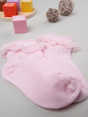 Calcetines cortos rosas de niña - Prénatal