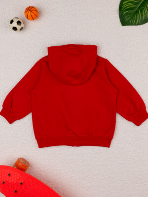 Sudadera con capucha roja de niño con estampado - Prénatal