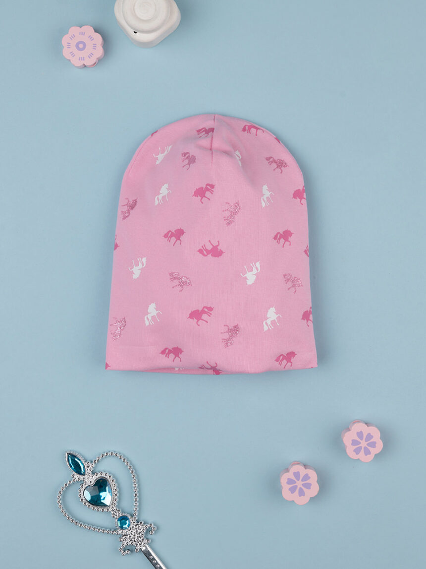 Gorra rosa "unicornios" de niña - Prénatal