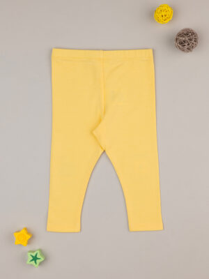 Legging amarillo con doble parche para niña - Prénatal