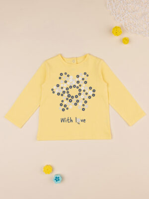 Camiseta amarilla de niña con estampado - Prénatal