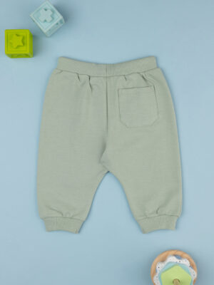 Pantalone de rizo francés para niños verde - Prénatal