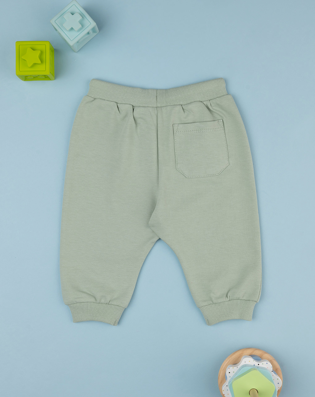 Pantalón de rizo francés para niños verde - Prénatal