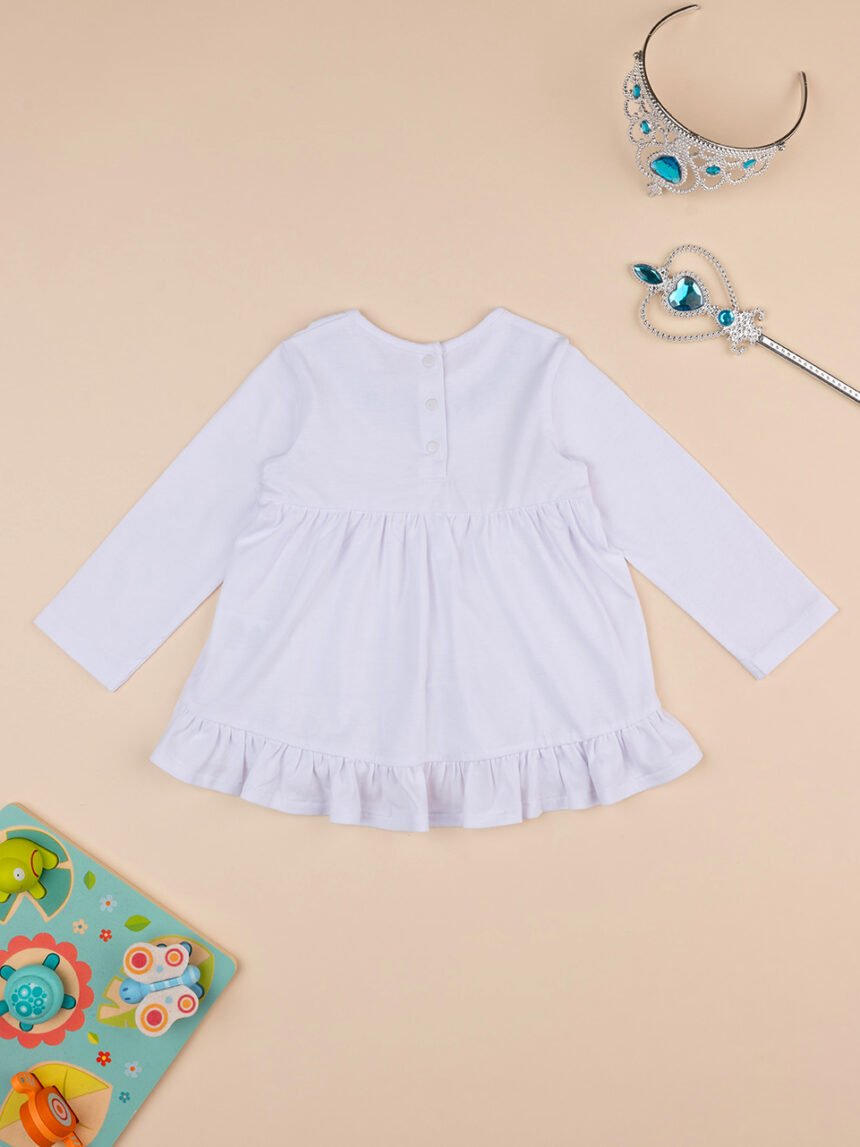 Camiseta blanca de niña con bordado - Prénatal