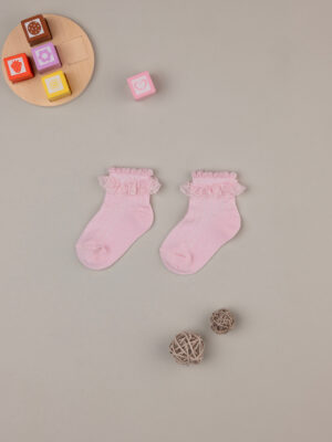 Calcetines cortos rosas de niña - Prénatal