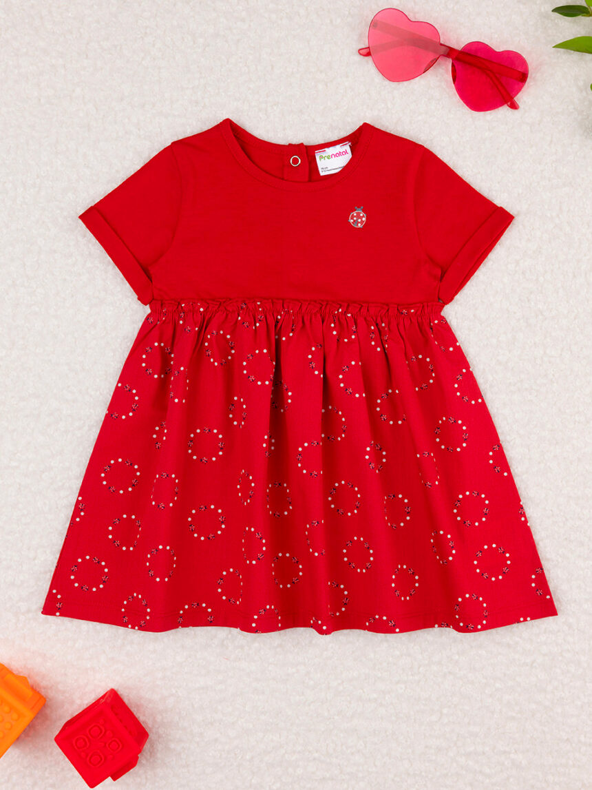 Vestido de verano rojo bebé niña - Prénatal