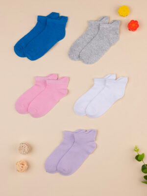 Pack 5 calcetines de niña con corazón bordado - Prénatal