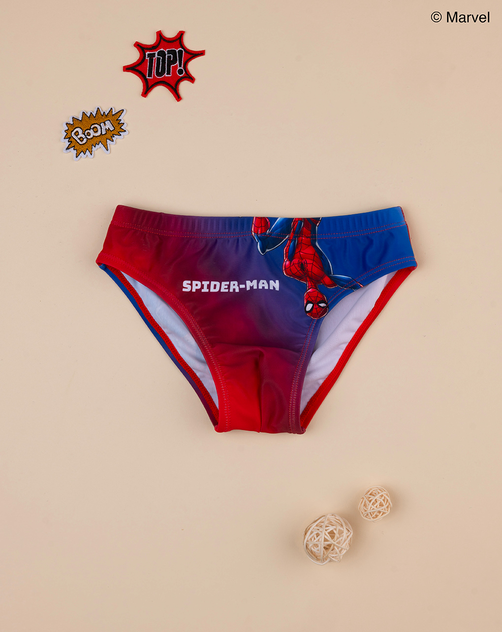 Bañador base roja y azul spiderman para niño - Prénatal
