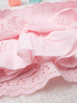 Elegante vestido rosa con sangallo - Prénatal