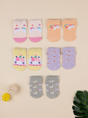 Pack 5 pares de calcetines para bebé "unicornio - Prénatal