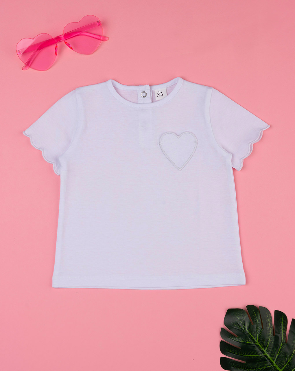 Camiseta manga corta bebé niña corazón - Prénatal