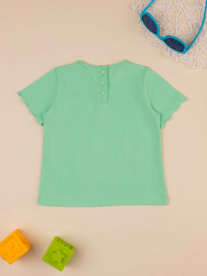Camiseta verde de manga corta para niña - Prénatal