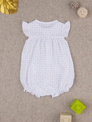 Pelele blanco de algodón orgánico para bebé niña - Prénatal