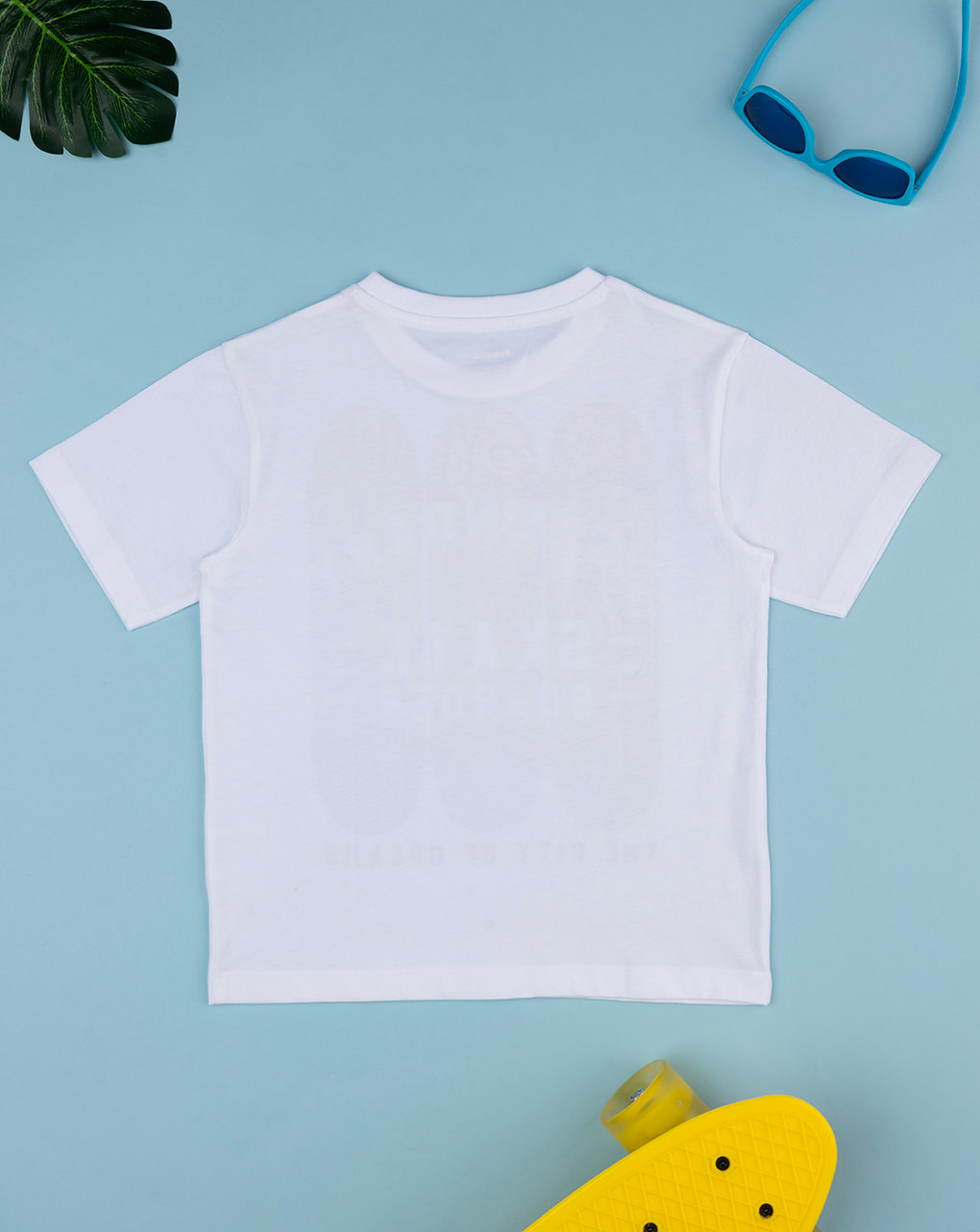 Camiseta blanca de manga corta niño con estampado - Prénatal