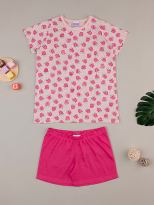 Pijama de frutas rosa para niña - Prénatal