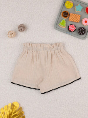 Pantalones cortos color beige para niña - Prénatal