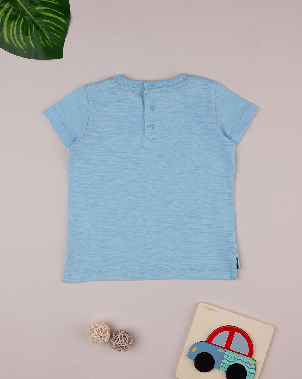 Camiseta azul bebé con bolsillo - Prénatal