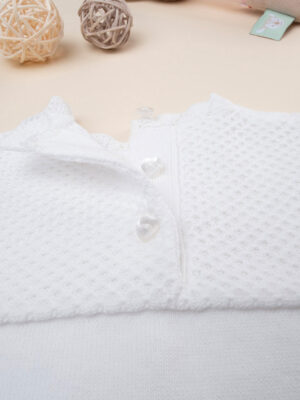Conjunto recién nacido tricot blanco - Prénatal