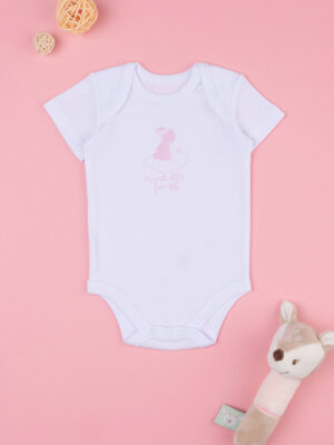 Body blanco bebé media manga con estampado - Prénatal