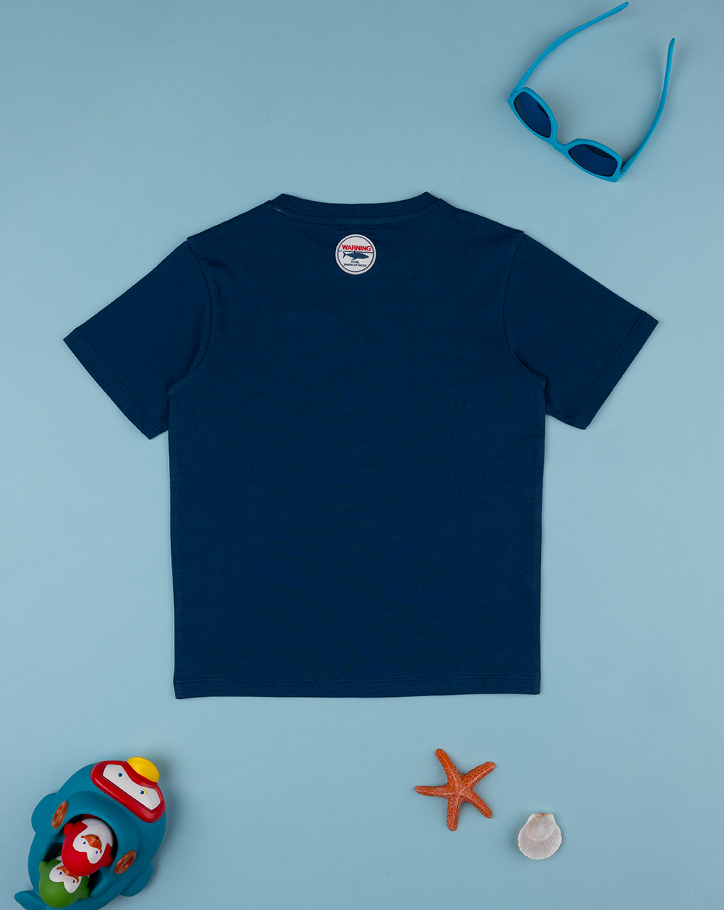 Camiseta azul de manga corta "sharks - Prénatal