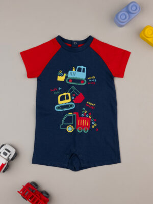 Pijama rojo/azul de vehículo para bebé - Prénatal