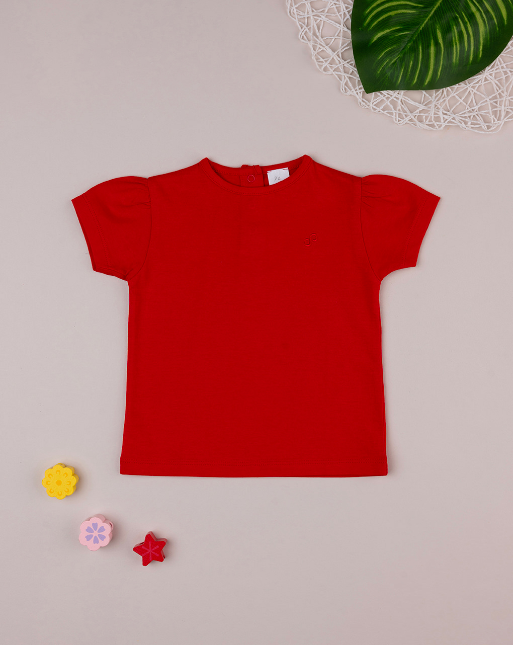 Camiseta casual para chicas rojo escarlata - Prénatal