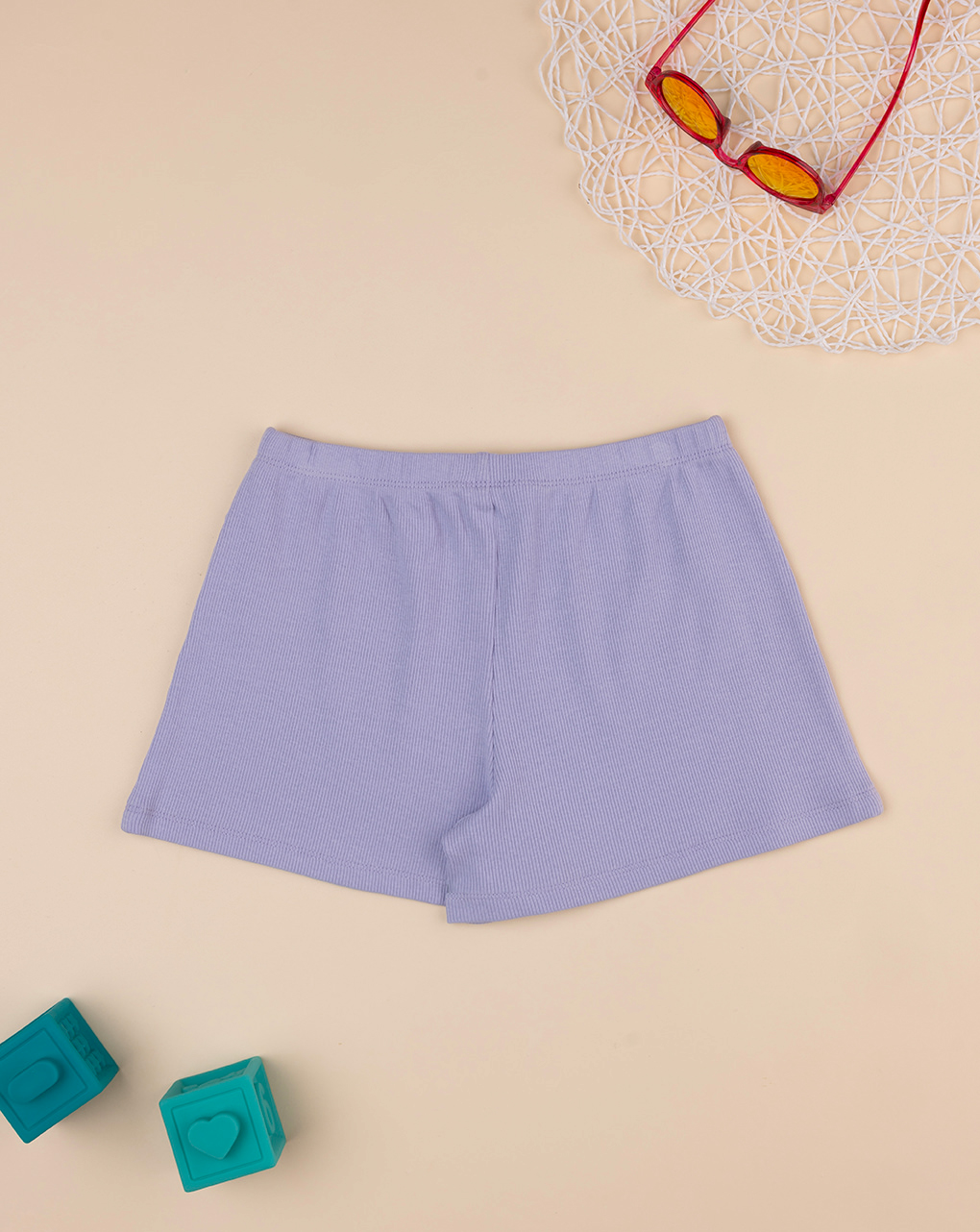Pantalones cortos lila informales para niñas - Prénatal