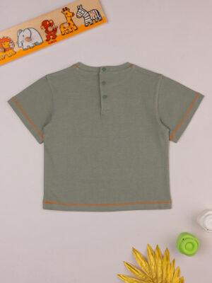 Camiseta para niños verde militar - Prénatal