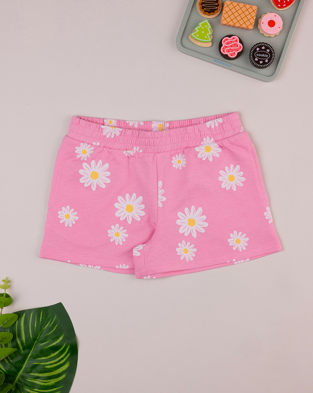 Pantalones cortos de felpina rosa "margherite - Prénatal