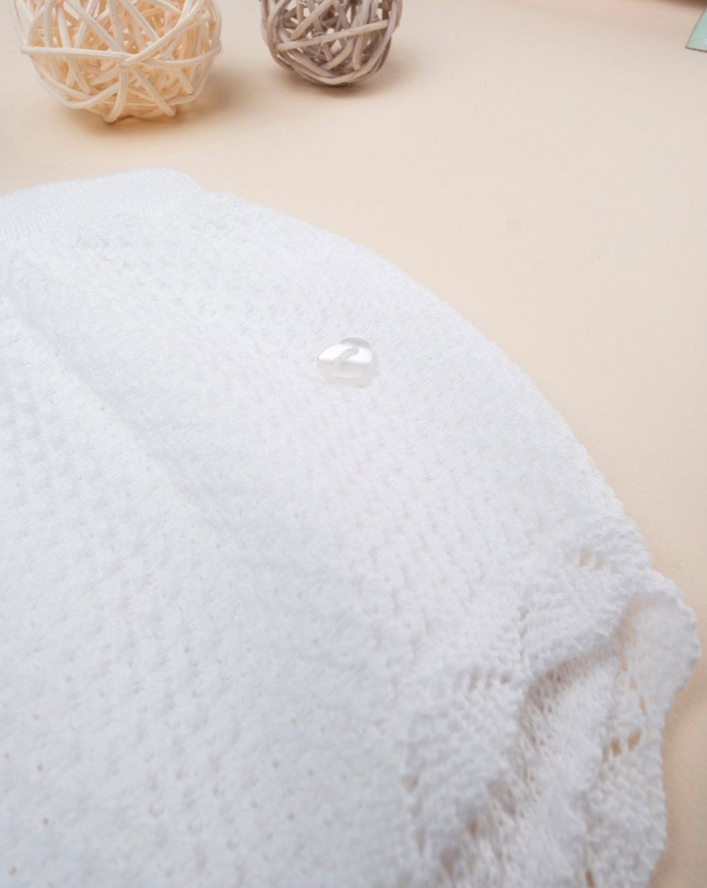 Conjunto recién nacido tricot blanco - Prénatal