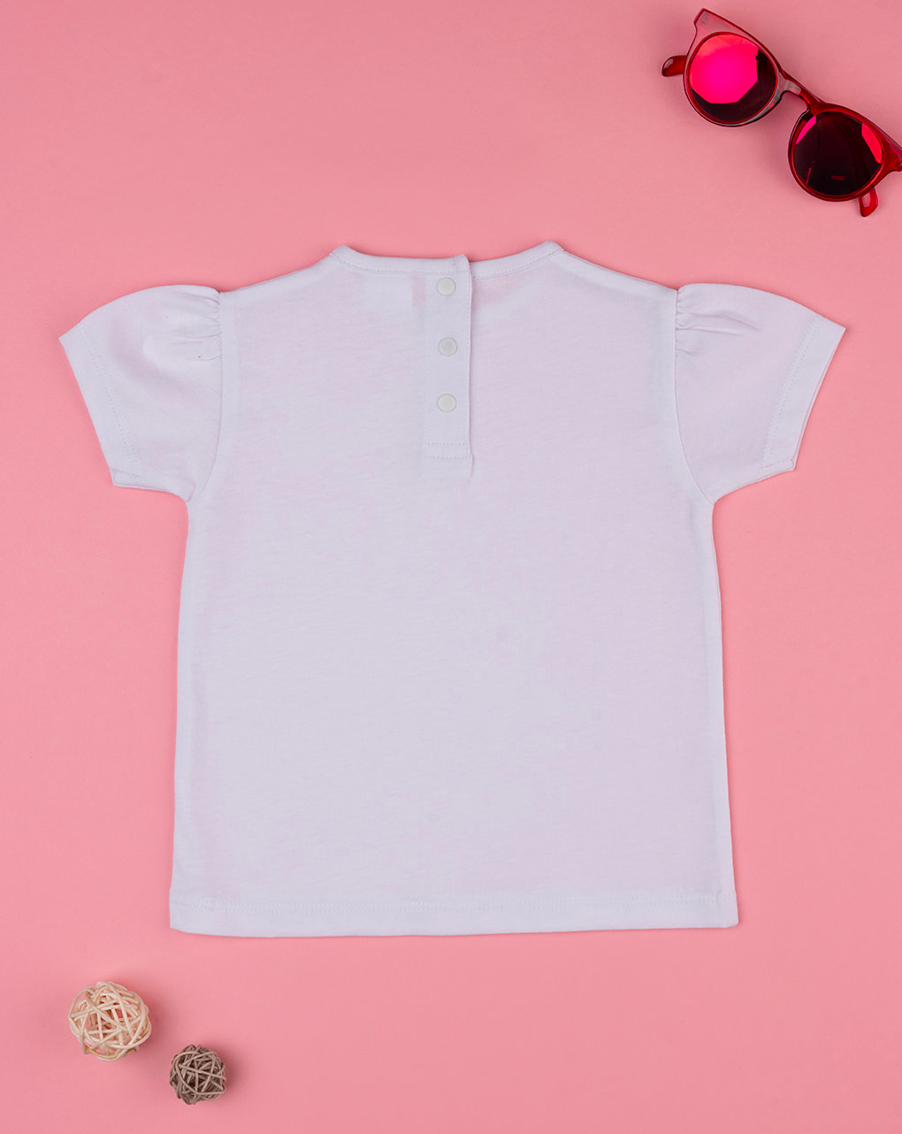 Camiseta blanca de manga corta para niña - Prénatal