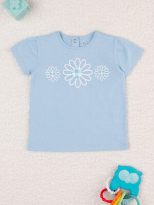 Camiseta azul de manga corta para niña - Prénatal