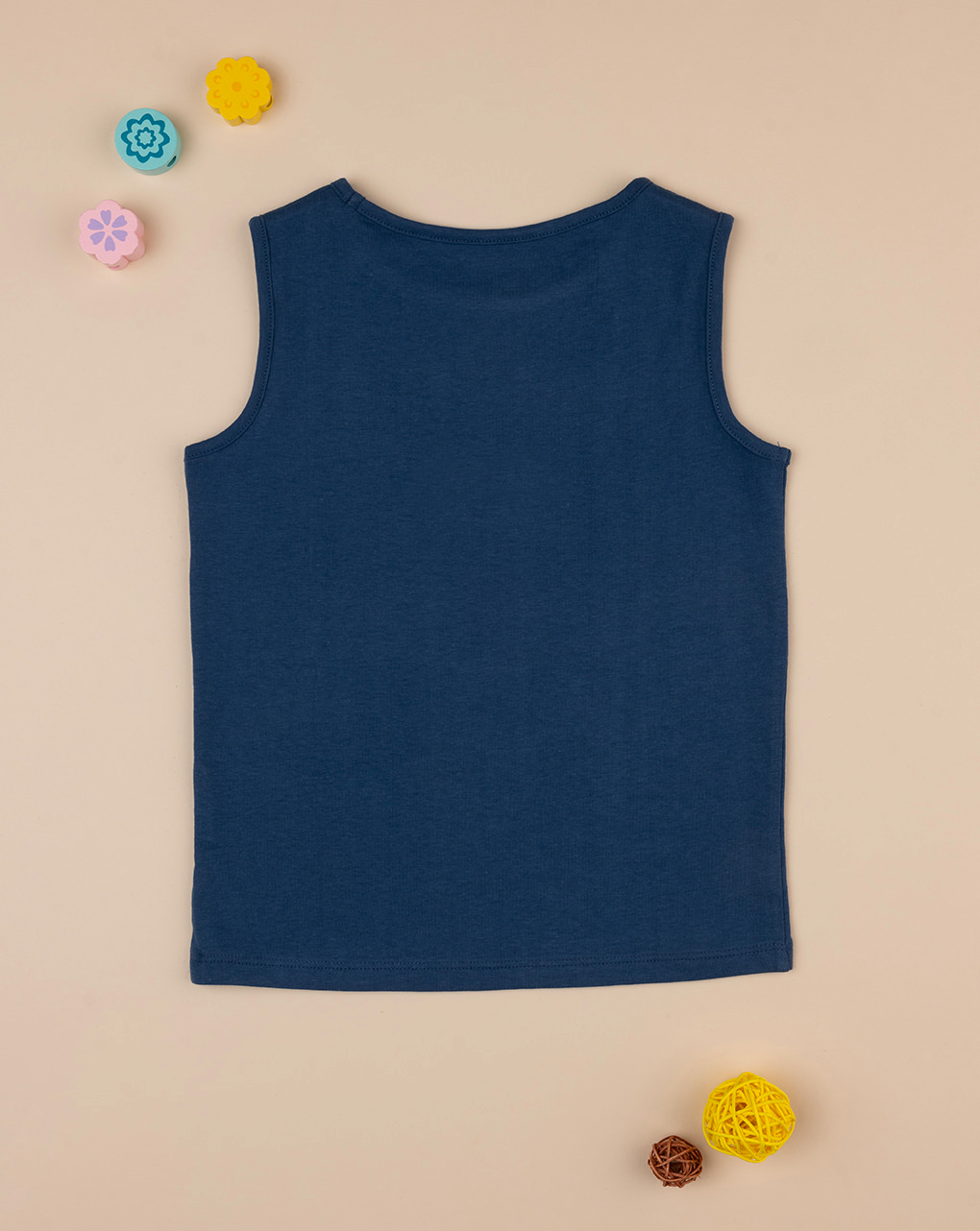 Camiseta de tirantes azul floreada de niña - Prénatal