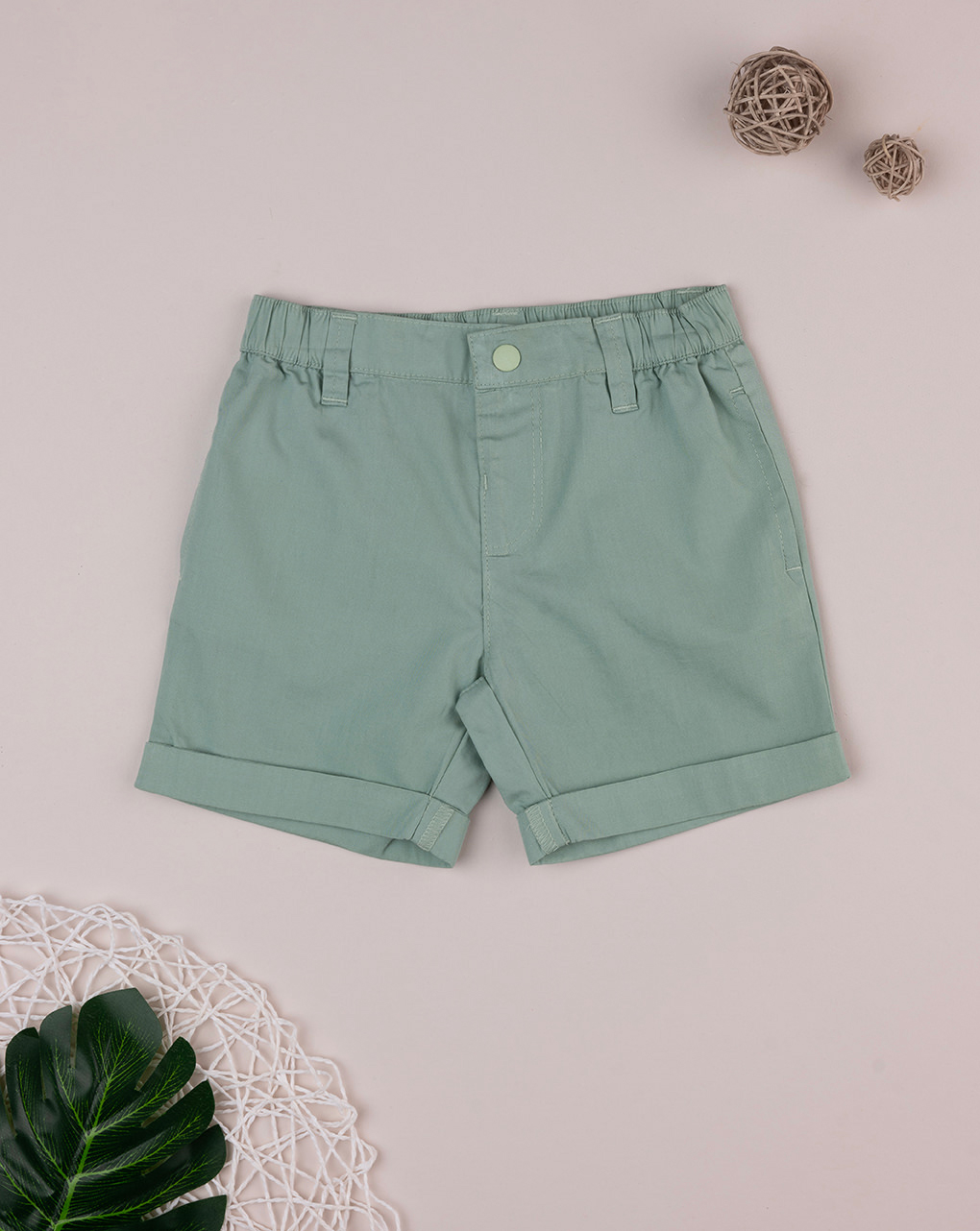 Pantalón corto informal verde para niño - Prénatal