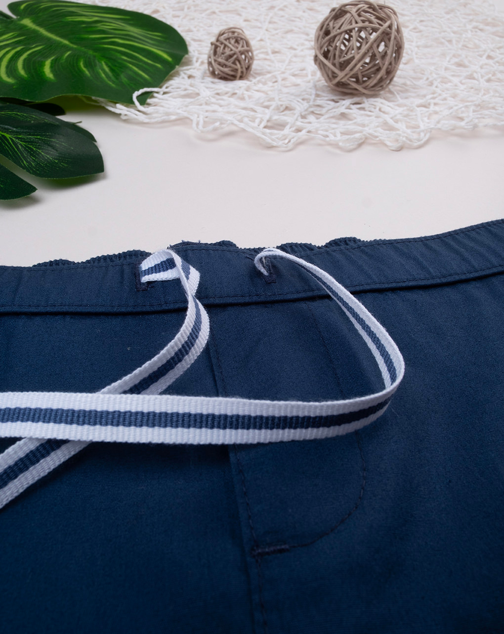 Pantalón corto informal de popelina para niños azul noche - Prénatal