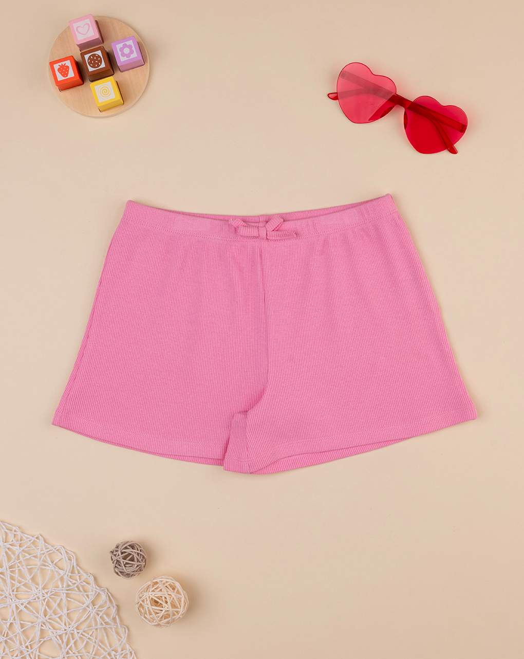 Pantalones cortos rosa informales para niñas - Prénatal