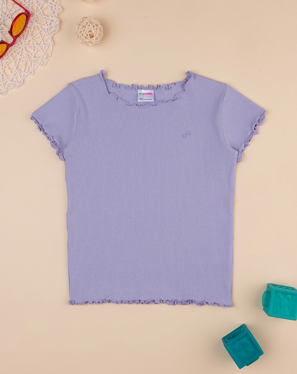 Camiseta lila de manga corta para niña - Prénatal