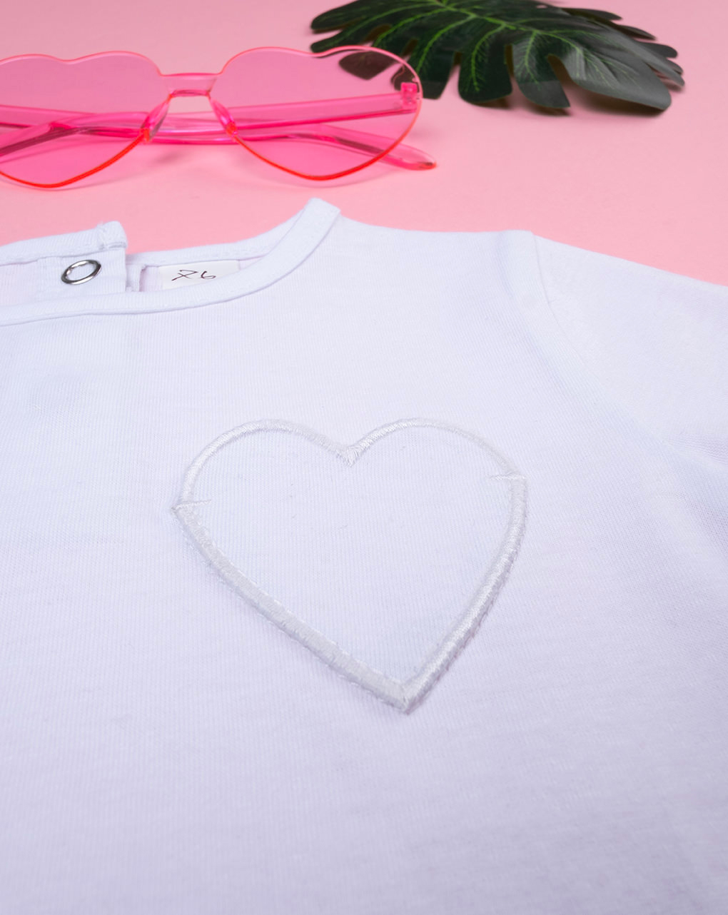 Camiseta manga corta bebé niña corazón - Prénatal