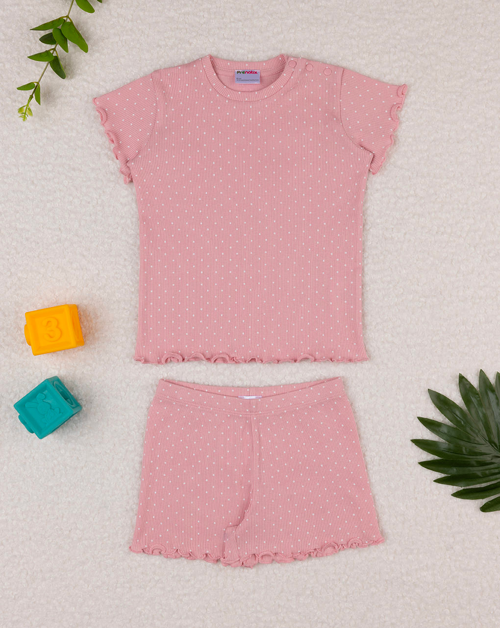 Pijama rosa de dos piezas para niña - Prénatal
