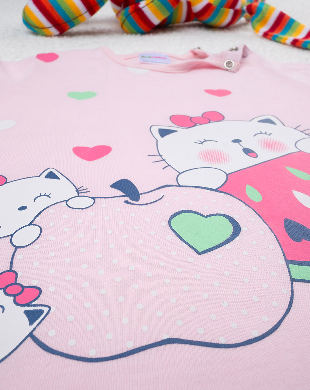 Pijama de bebé niña gato rosa - Prénatal
