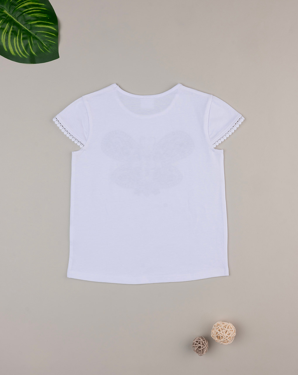 Camiseta blanca "butterfly" de niña - Prénatal